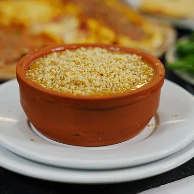 أرز بالحليب مع طحينة وجوز إضافي